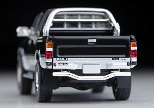 1/64 Scale Tomica Limited Vintage NEO TLV-N255c Toyota Hilux 4WD Pick Up Double Cab SSR-X with Extra Equipment (Black / Silver) 1995