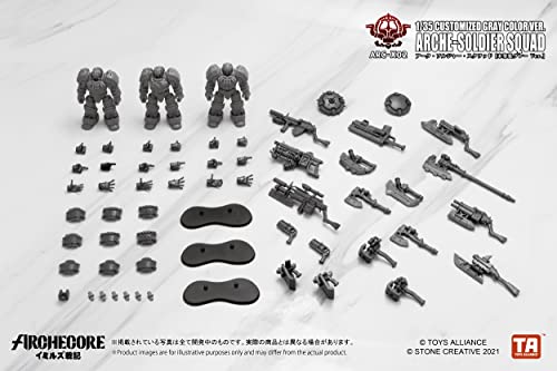 TOYS ALLIANCE LIMITED ARC-X02 "ARCHE-YMIRUS" 1/35 SCALE ARCHE-SOLDIER SQUAD CUSTOMIZED GRAY COLOR VER.