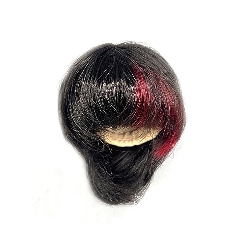 PICCODO DOLL WIG MULLET HAIR (RED HIGHLIGHT)