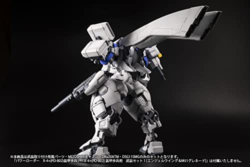 1/35 Scale Plastic Kit "POWERDoLLS2" X-4+(PD-802) Armored Infantry Weapon Set 2 (Shoulder Parts for Mounting Weapons & MC120mm Canon & DRu20ATM & DSG11SMG)