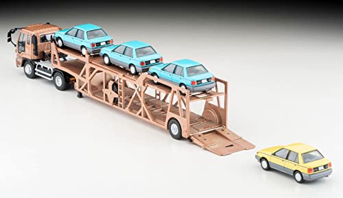 1/64 Scale Tomica Limited Vintage NEO TLV-N225c Isuzu 810EX Car Transporter (Antico ASZ022 Vehicle Transport Trailer) (Brown)