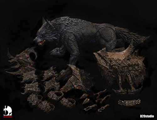 D20studio BATTLE WOLF IRON BLADE STANDARD EDITION (BLACK) 1/12 SCALE ACTION FIGURE
