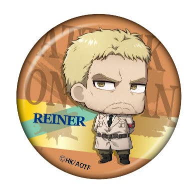 "Attack on Titan" Chimi Chara Can Badge Reiner