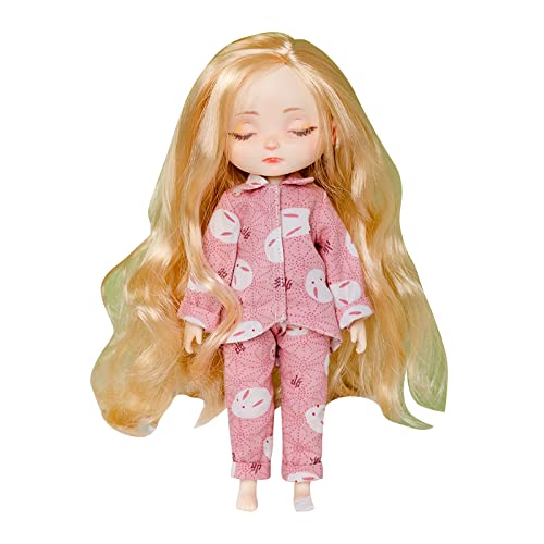 【PIPITOM】PIPITOM Bobee Happy at Home Pink Rabbit Pajamas 1/8 Scale Doll