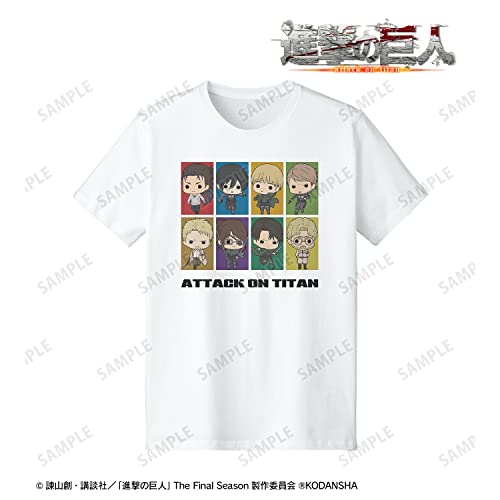 "Attack on Titan" Group TINY T-shirt (Mens S Size)