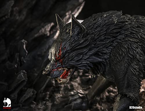 D20studio BATTLE WOLF IRON BLADE BASIC EDITION (BLACK) 1/12 SCALE ACTION FIGURE