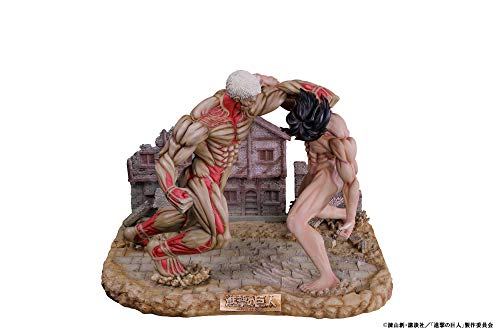 "Attack on Titan" Eren vs Armored Titan Polyresin Super Large Diorama