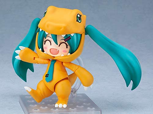 Serie vocal de personajes 01 Hatsune MIKU X Digimon Adventure - Nendoroide # 1439 Hatsune Miku Kigurumi Agumon Ver. (Buena empresa de sonrisa, Plex)