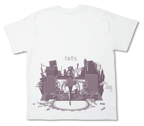 "Vocaloid" Hatsune Miku 1925 1925 Silhouette T-shirt White (XL size)