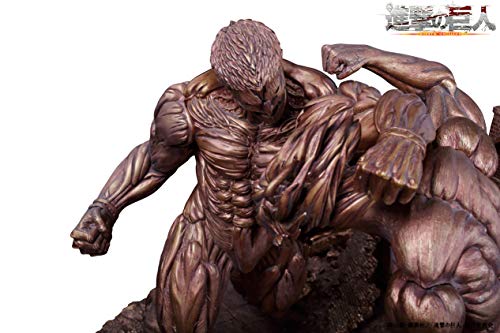 "Attack on Titan" Eren vs Armored Titan Polyresin Super Large Diorama Bronze Ver.