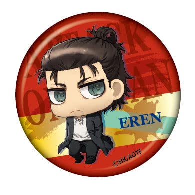 "Attack on Titan" Chimi Chara Can Badge Eren