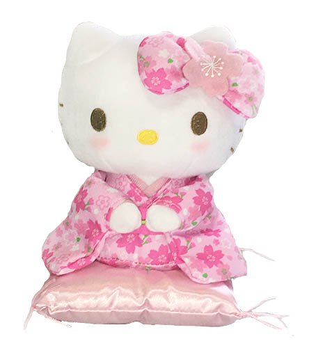 "Hello Kitty" Sakura Kimono Plush Pink Sitting S