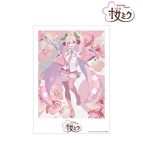 "Hatsune Miku" Sakura Miku Original Illustration Sakura Miku Art by kuro A3 Matted Poster