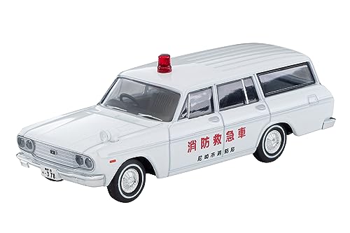 1/64 Scale Tomica Limited Vintage TLV-207a Toyopet Masterline Fire Ambulance (Amagasaki City Fire Department) 1966