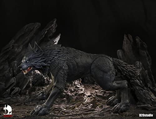 D20studio BATTLE WOLF IRON BLADE BASIC EDITION (BLACK) 1/12 SCALE ACTION FIGURE