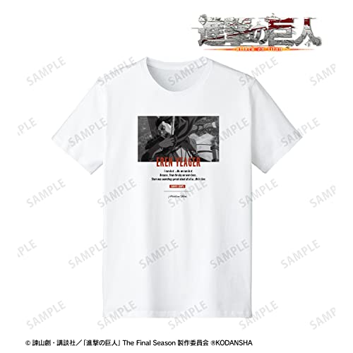 "Attack on Titan" Eren Words T-shirt (Mens L Size)