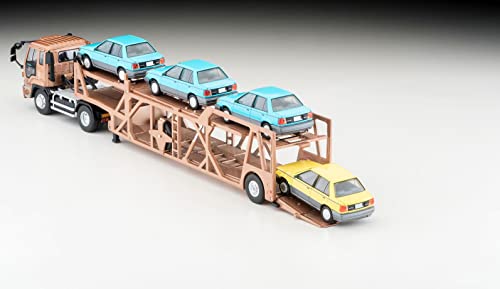 1/64 Scale Tomica Limited Vintage NEO TLV-N225c Isuzu 810EX Car Transporter (Antico ASZ022 Vehicle Transport Trailer) (Brown)