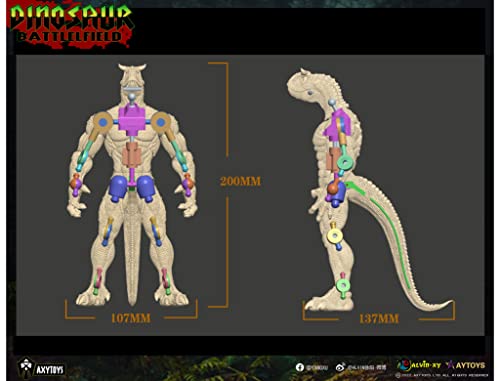 AXYTOYS "THE DINOSAUR BATTLEFIELD" AXY001B VETERAN SOLDIER (GREEN) 1/12 SCALE ACTION FIGURE