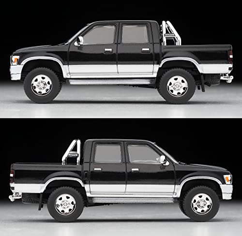 1/64 Scale Tomica Limited Vintage NEO TLV-N255c Toyota Hilux 4WD Pick Up Double Cab SSR-X with Extra Equipment (Black / Silver) 1995