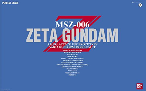 MSZ-006 Zeta Gundam - 1/60 Échelle - PG (# 04) Kidou Senshi Z Gundam - Bandai