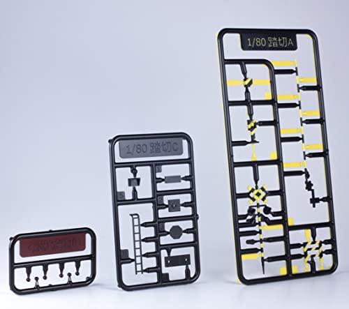 1/80 Scale Size Plastic Kit 2 Color Molding Plastic Kit Railroad Crossing