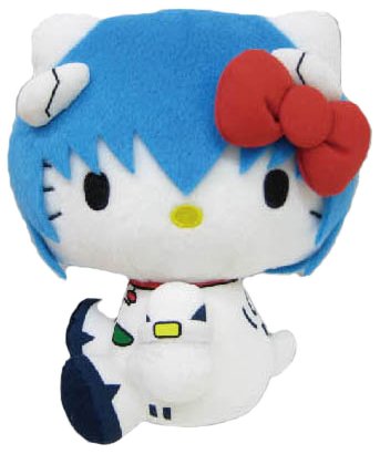 EVANGELION Synchronized with HELLO KITTY Plush S Ayanami