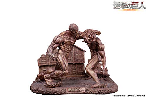 "Attack on Titan" Eren vs Armored Titan Polyresin Super Large Diorama Bronze Ver.