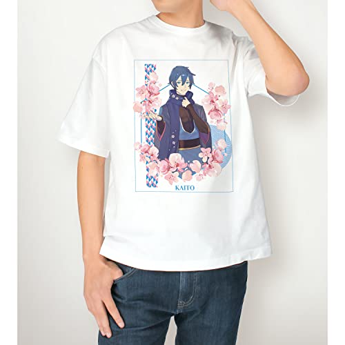 "Hatsune Miku" Sakura Miku Original Illustration KAITO Art by kuro Big Silhouette T-shirt (Unisex XL Size)