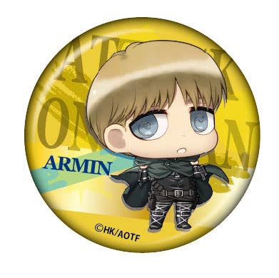 "Attack on Titan" Chimi Chara Can Badge Armin