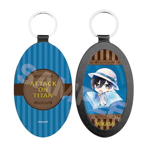 "Attack on Titan The Final Season" Chara Deru Art Leather Key Chain 02 Mikasa