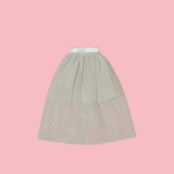 Produced by Junie Moon Dear Darling Fashion for Dolls Tulle Long Skirt (22cm) Gray