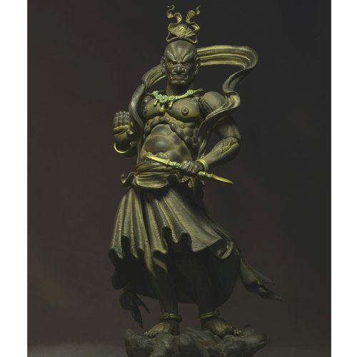Kongo Rikishi Ungyo (Wood Ver. version) Revoltech Takeya (#17EX) - Kaiyodo