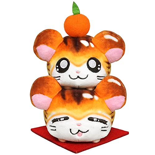 【Sanei Boeki】"Tottoko Hamutaro" Plush Japanese Zodiac Hamutaro Torahamu Mitarashi Kagamimochi