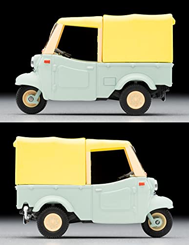 1/64 Scale Tomica Limited Vintage TLV-143d Daihatsu Midget (Yellow Green / Beige) with Figure