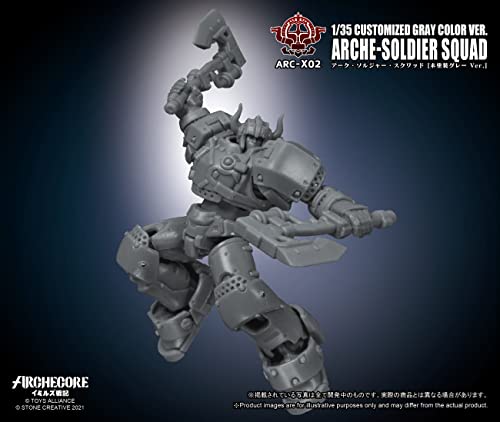 TOYS ALLIANCE LIMITED ARC-X02 "ARCHE-YMIRUS" 1/35 SCALE ARCHE-SOLDIER SQUAD CUSTOMIZED GRAY COLOR VER.