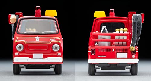 1/64 Scale Tomica Limited Vintage TLV-68c Subaru Sambar Pump Fire Engine with Figure