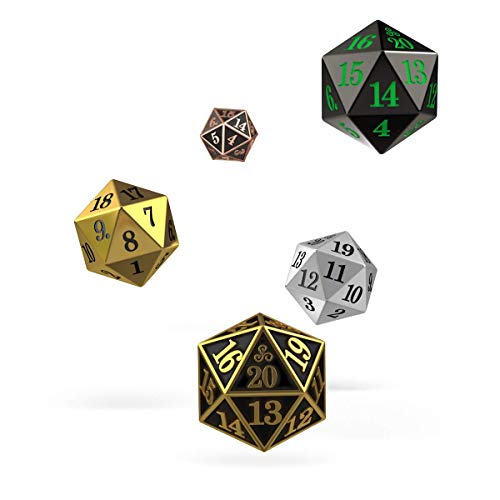 Oakie Doakie Dice D20 Spindown Dice Set Metal (5)