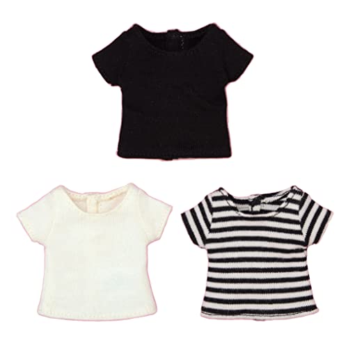 【Cross World Connections】Produced by Junie Moon Dear Darling Fashion for Dolls Basic T-shirt Set (22cm Doll Size) Monotone