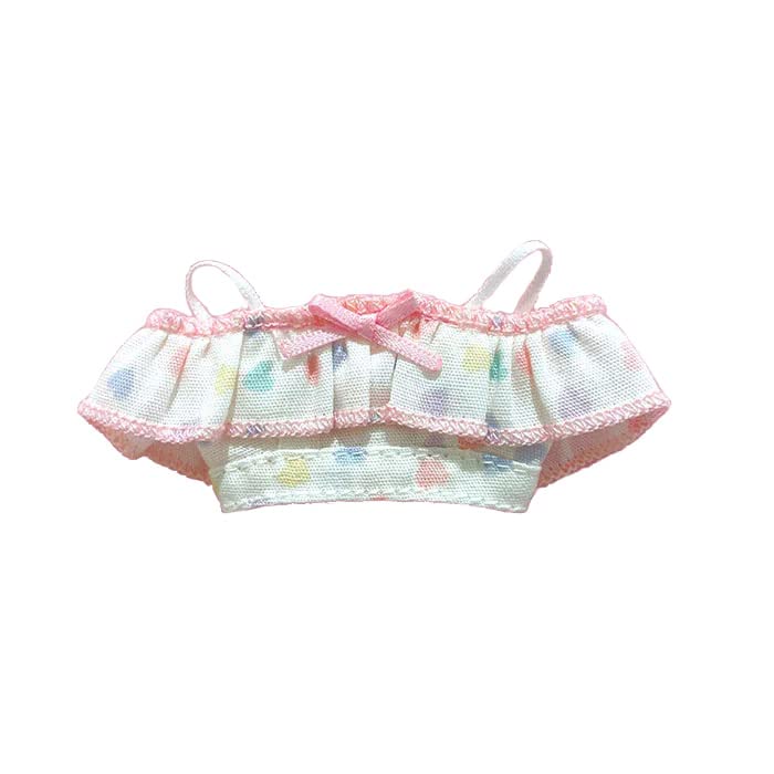 【Cross World Connections】Produced by Junie Moon Dear Darling Fashion for Dolls Frill Off-Shoulder Top (22cm Doll Size) Pink