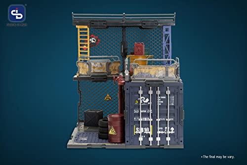 FRESH RETRO 1/24 SCALE DIORAMA BUILDING SET SIB10 CONTAINER WAREHOUSE