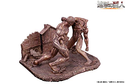 "Attack on Titan" Eren vs Armored Titan Polyresin Super Large Diorama Bronze Ver.