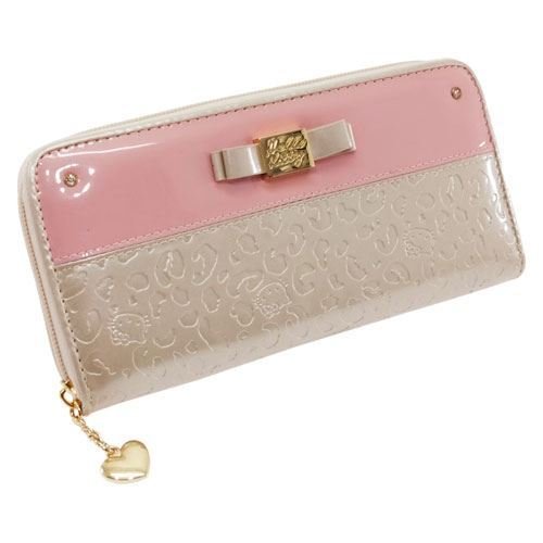 "Hello Kitty" Leopard Bicolor Series Round Wallet Ivory KT-4172