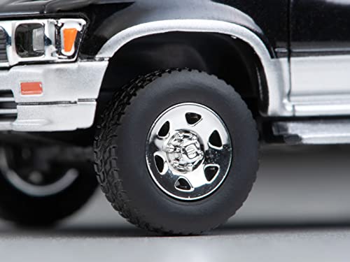 1/64 Scale Tomica Limited Vintage NEO TLV-N255c Toyota Hilux 4WD Pick Up Double Cab SSR-X with Extra Equipment (Black / Silver) 1995