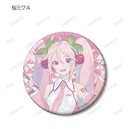 "Hatsune Miku" Sakura Miku Original Illustration Art by kuro Trading Japanese Paper Can Badge