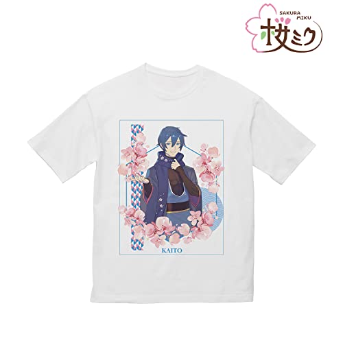 "Hatsune Miku" Sakura Miku Original Illustration KAITO Art by kuro Big Silhouette T-shirt (Unisex L Size)