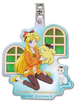 Acrylic Key Chain "Pretty Guardian Sailor Moon" Series x Sanrio Characters Aurora TYPE 06 Aino Minako x Pom Pom Purin AKO