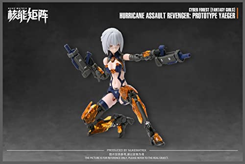 NUKE MATRIX "CYBER FOREST FANTASY GIRLS" HURRICANE ASSAULT REVENGER: PROTOTYPE YAEGER PLASTIC MODEL KIT