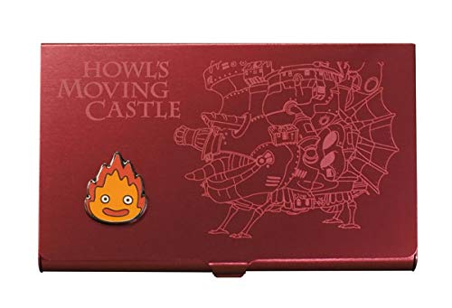 STUDIO GHIBLI work Metal Card Case 16 "Howl's Moving Castle" Wine Red Calcifer