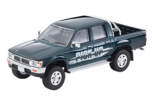 1/64 Scale Tomica Limited Vintage NEO TLV-N255b Toyota Hilux 4WD Double Cab SSR-X with Extra Equipment (Green) 1995