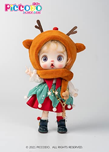 PICCODO ACTION DOLL CHRISTMAS DOLL OUTFIT SET "SNOW FLAKE REINDEER"